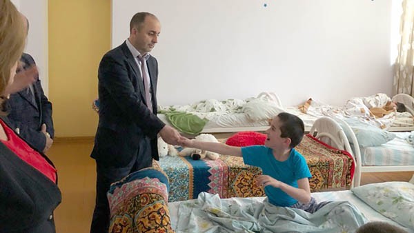 В одной из палат интерната В одной из палат интерната